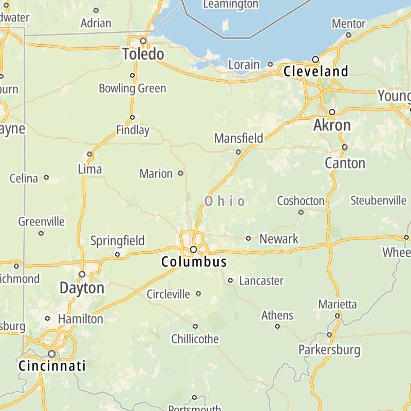 Maps Of The State Of Ohio
