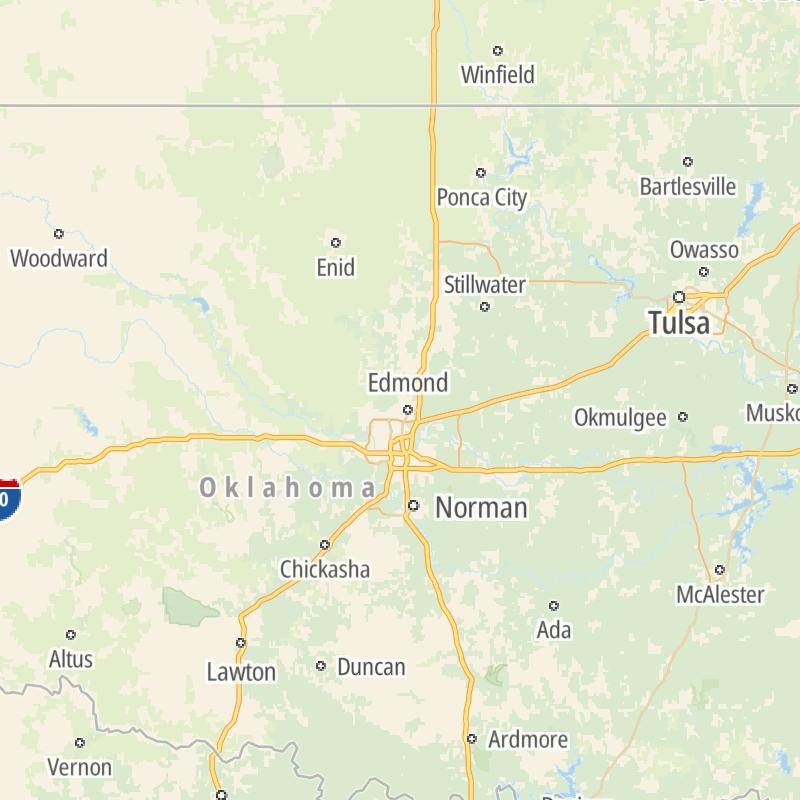 Maps Of The State Of Oklahoma