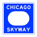 Chicago Skyway road marker