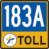 183A Toll Road road marker