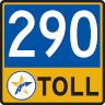 290 Toll Road road marker