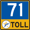 71 Toll Road road marker