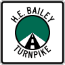 H E Bailey Turnpike road marker