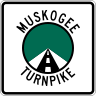 Muskogee Turnpike road marker