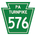 PA Turnpike 576 road marker