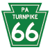 PA Turnpike 66 road marker