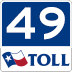 Toll 49 road marker