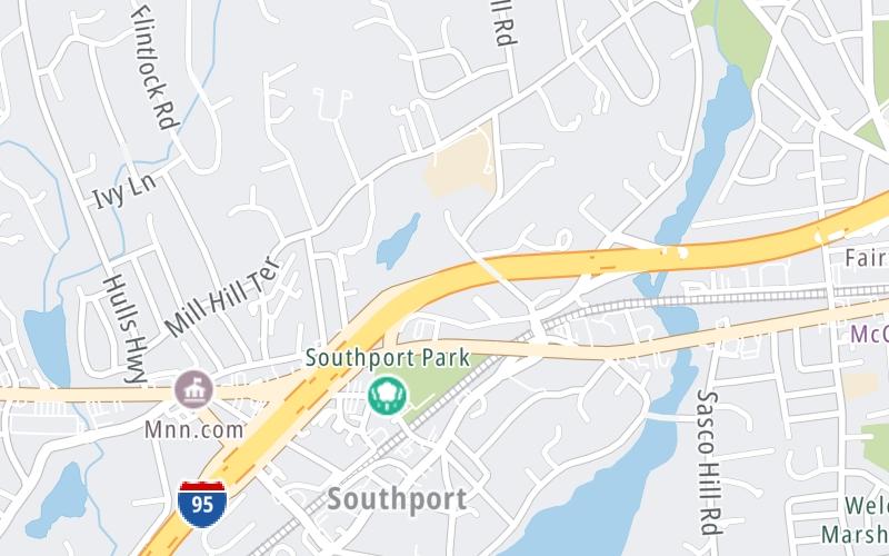 Static map of Connecticut Turnpike at US 1