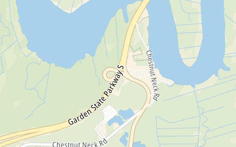 Static map of Garden State Parkway at Port Republic: New York Road / US 9