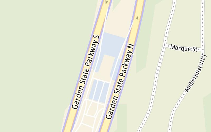 Static map of Garden State Parkway at Celia Cruz Service Area