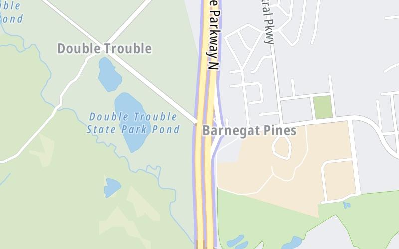 Static map of Garden State Parkway at Berkeley: Pinewald Keswick Rd