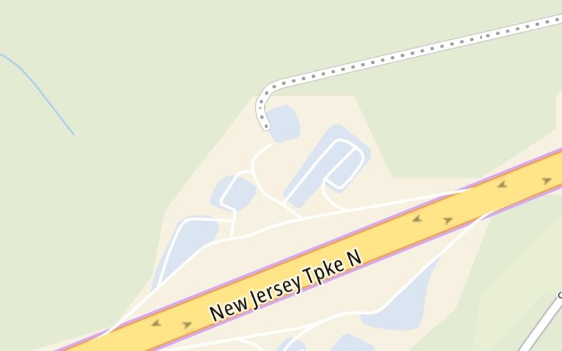 Static map of New Jersey Turnpike at Clara Barton Service Area