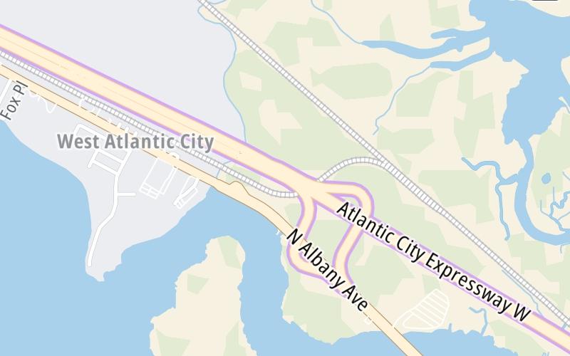 Static map of Atlantic City Expressway at US 40