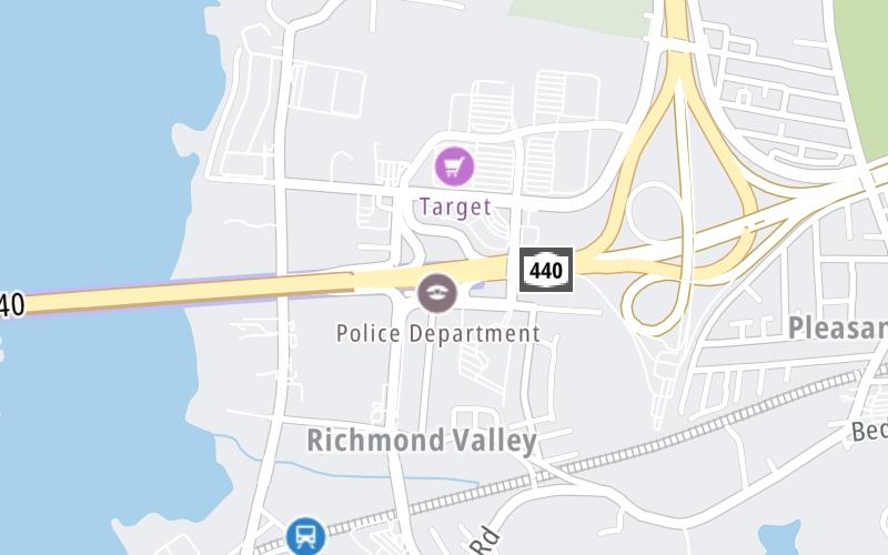 Static map of Outerbridge Crossing at Arthur Kill Road