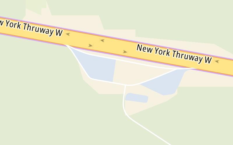 Static map of New York State Thruway at Oneida Travel Plaza