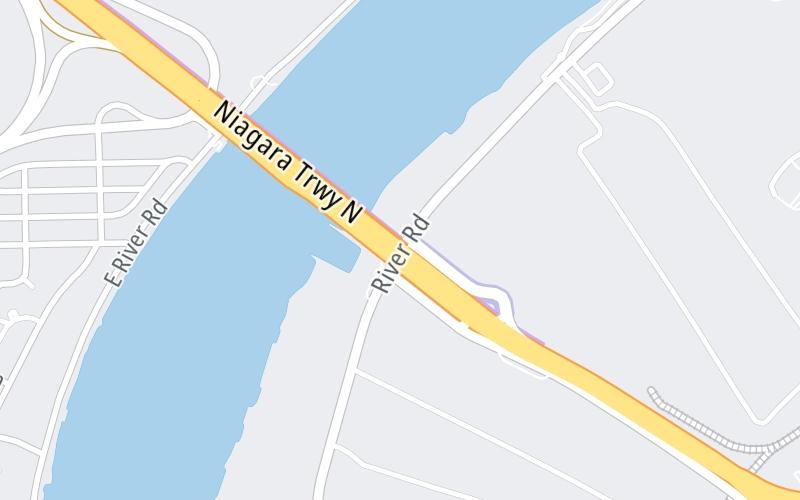 Static map of Niagara Thruway at River Road/NY 266