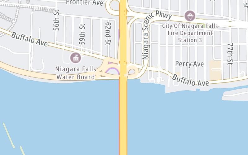 Static map of Niagara Thruway at Niagara Scenic Parkway / Buffalo Avenue