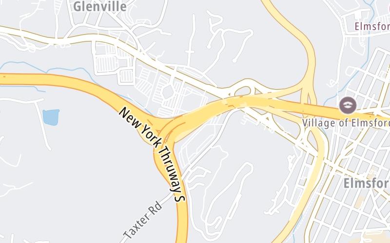 Static map of Cross Westchester Expressway at New York State Thruway