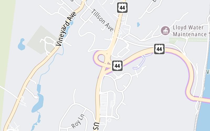 Static map of Mid Hudson Bridge at US 9W / West Side