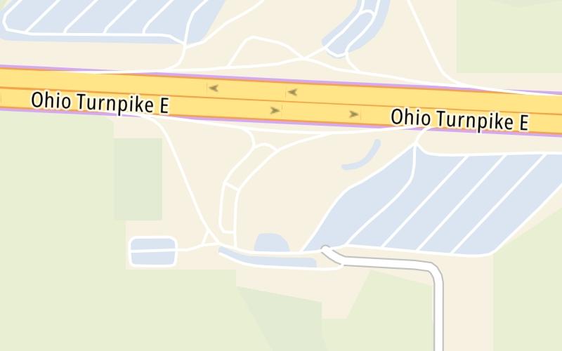 Static map of Ohio Turnpike at Tiffin River Service Plaza