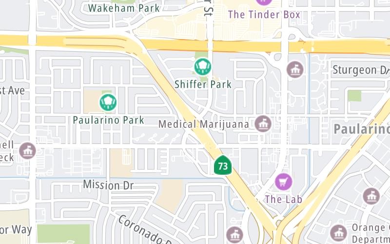 Static map of Ca 73 at Bear Street