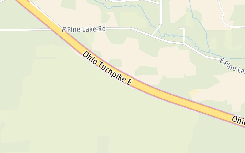 Static map of Ohio Turnpike at Eastgate Toll Barrier