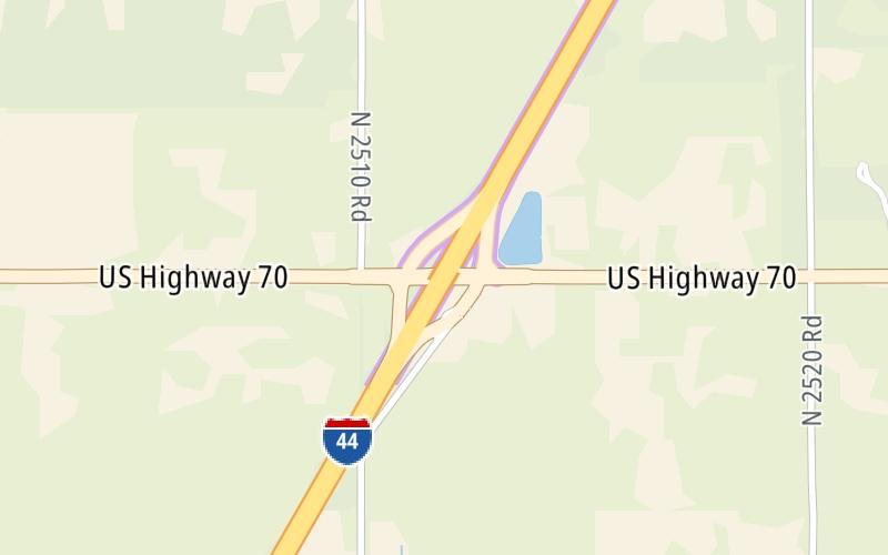 Static map of H E Bailey Turnpike at US 77