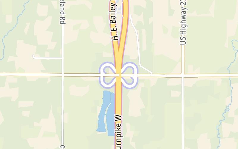 Static map of H E Bailey Turnpike at SH 5/US 277/US 281