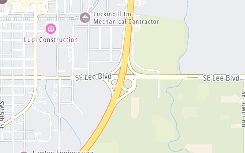 Static map of H E Bailey Turnpike at SH 7/SE Lee Boulevard