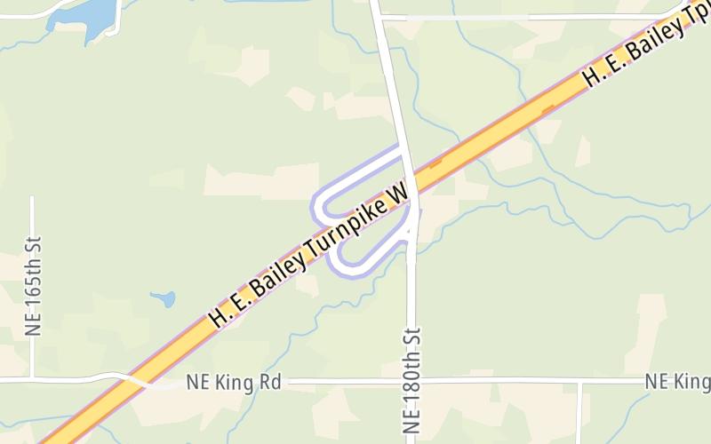 Static map of H E Bailey Turnpike at Cyril / Fletcher