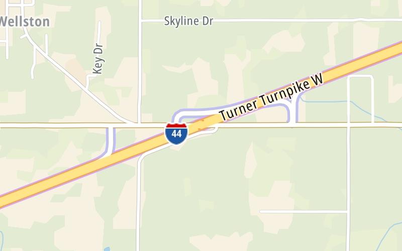 Static map of Turner Turnpike at SH 66