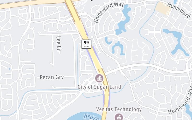 Static map of Grand Parkway at New Territory Toll Gantry