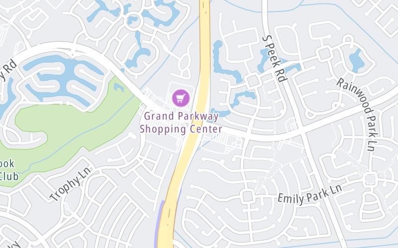 Static map of Grand Parkway at South Fry Road