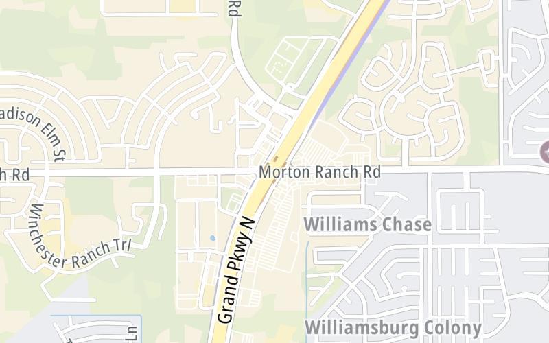 Static map of Grand Parkway at Morton Ranch Road