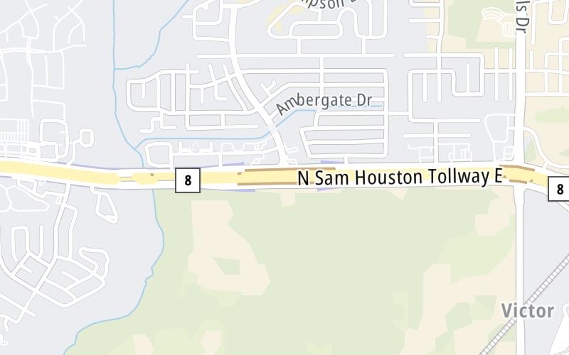 Static map of Sam Houston Tollway at John Ralston Road