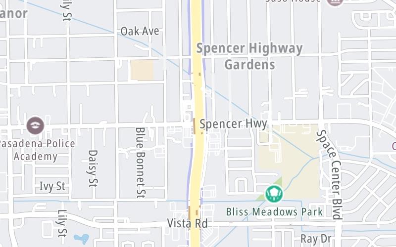 Static map of Sam Houston Tollway at Spencer Highway