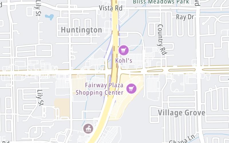 Static map of Sam Houston Tollway at Fairmont Parkway