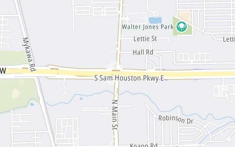 Static map of Sam Houston Tollway at SH 35/Telephone Road