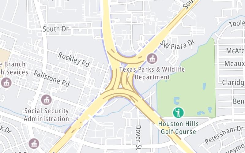 Static map of Sam Houston Tollway at I–69/Southwest Freeway