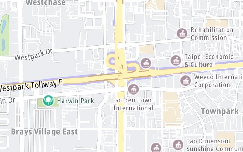 Static map of Sam Houston Tollway at Westpark Tollway