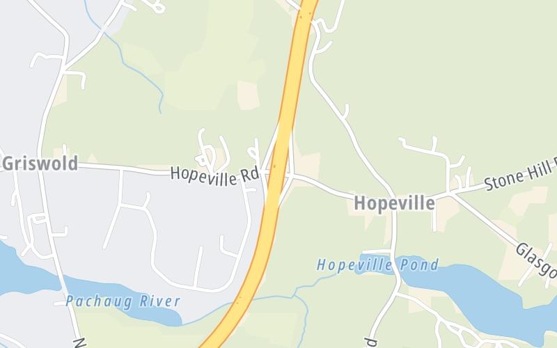 Static map of Connecticut Turnpike at CT 201/Hopeville Road