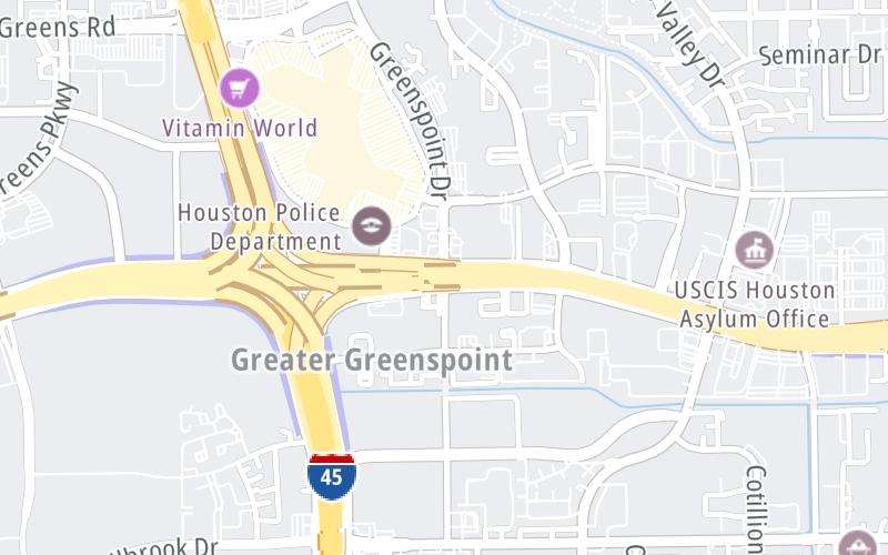 Static map of Sam Houston Tollway at Greenspoint Drive / Northchase Drive