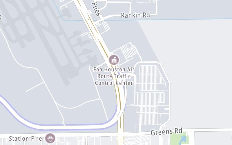 Static map of Hardy Toll Road at Airport Conn / George Bush Intercontinental Airport