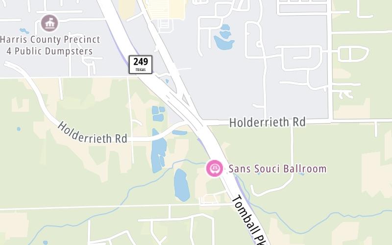 Static map of Tomball Tollway at Holderrieth Road / SH 249 Business