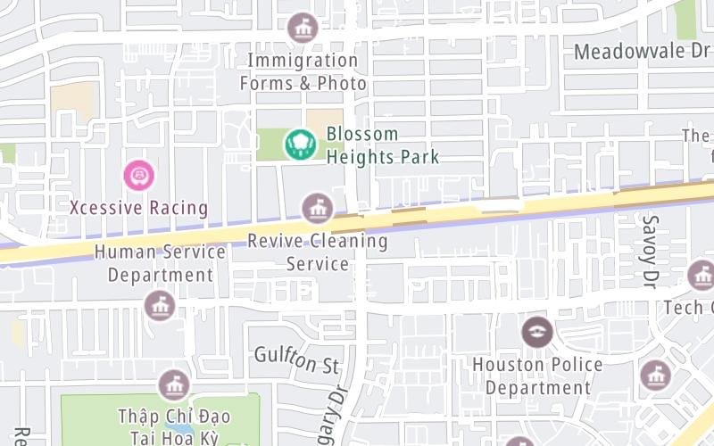 Static map of Westpark Tollway at Fondren Road