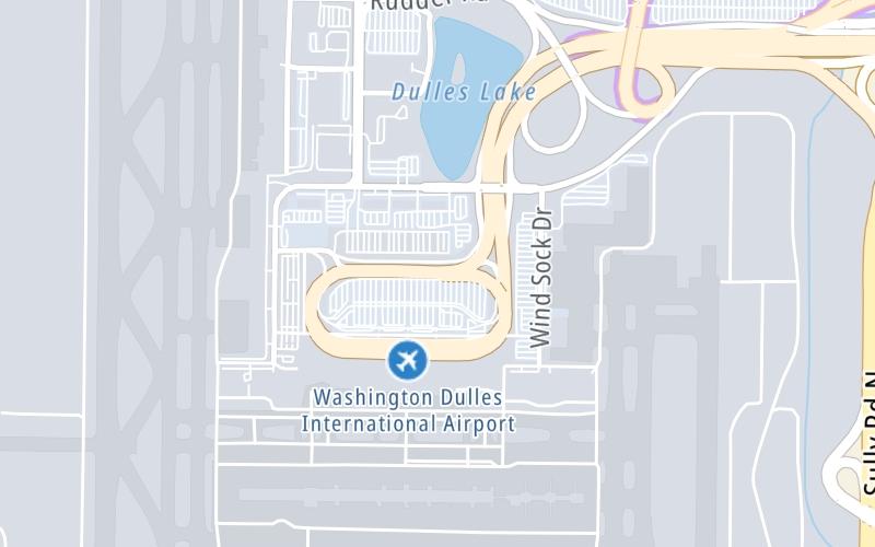 Static map of Dulles Toll Road at Washington Dulles International Airport