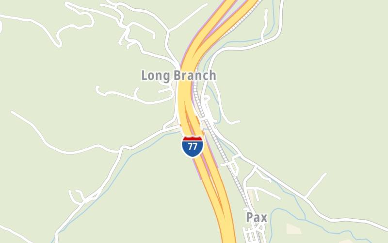 Static map of West Virginia Turnpike at CR 23/2