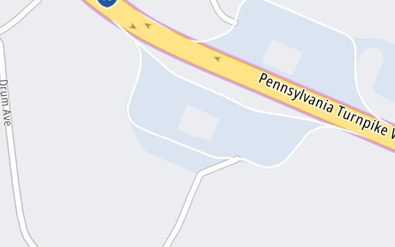 Static map of Pennsylvania Turnpike at South Somerset Service Plaza