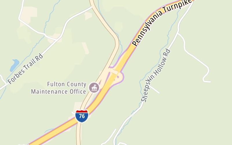 Static map of Pennsylvania Turnpike at US 522