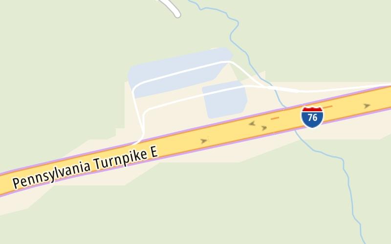 Static map of Pennsylvania Turnpike at Blue Mountain Service Plaza